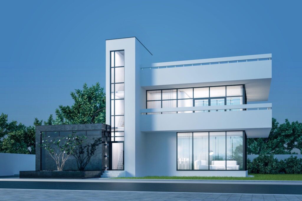 Stylish 3d exterior rendering