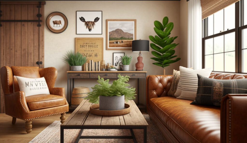 Modern, elegant living room with comfortable sofas